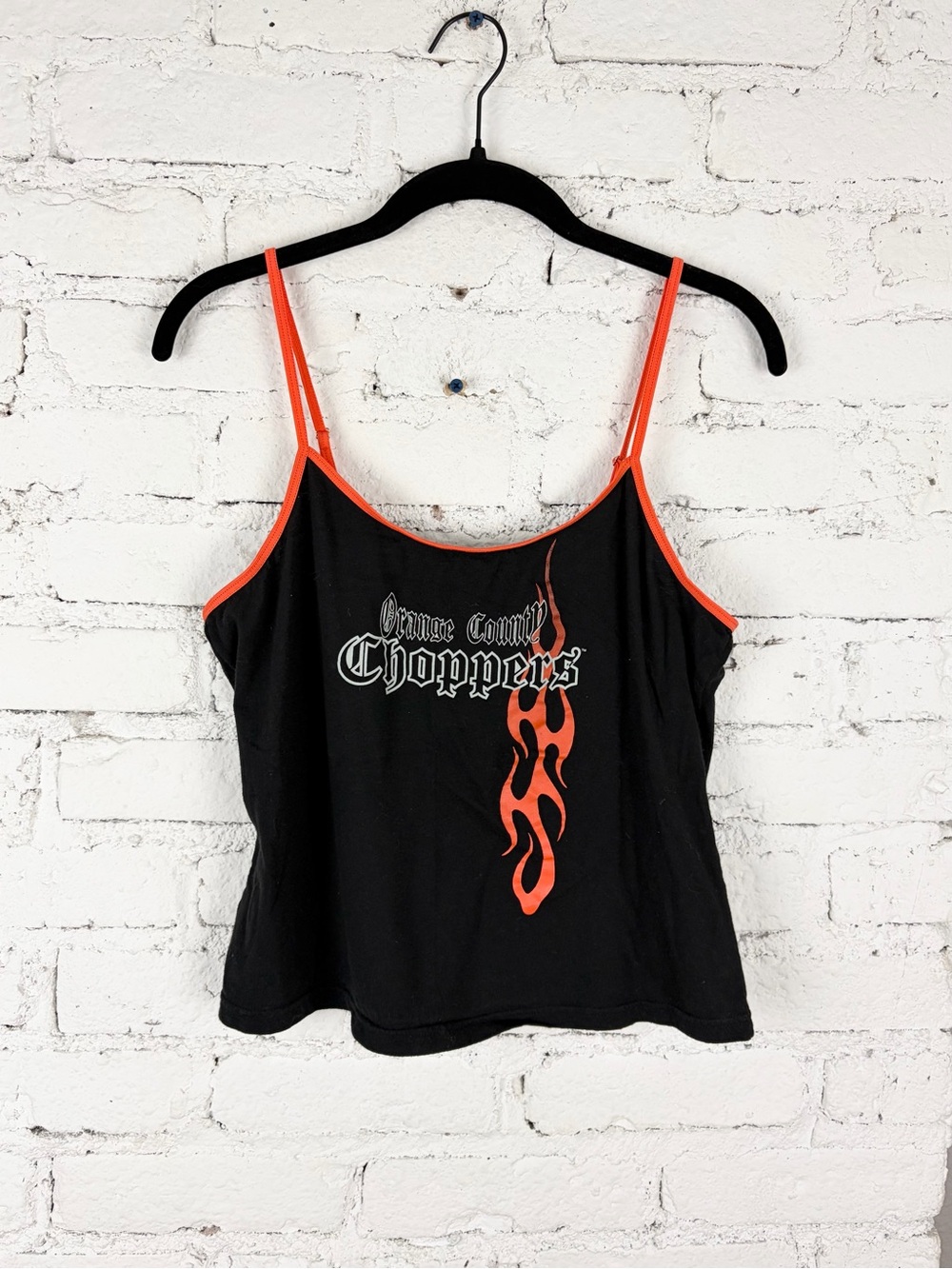 Y2K OCC Orange County Choppers 05’ Cropped Cami Cotton Tank Tank Medium